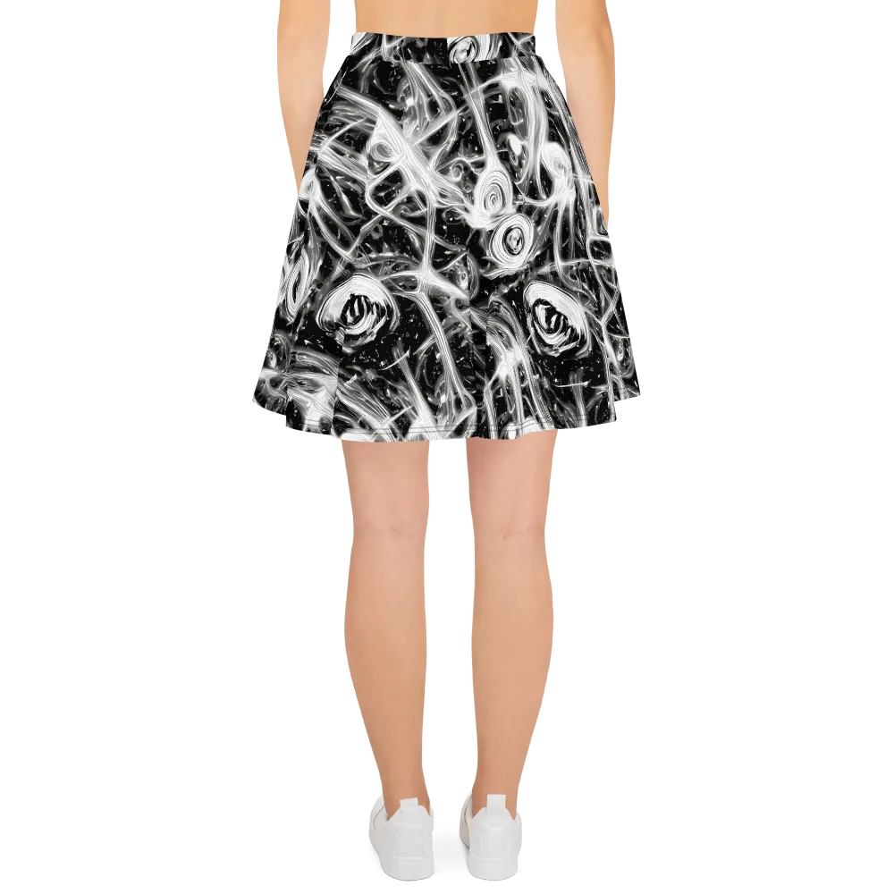 Monochrome Melt on Skater Skirt — Back