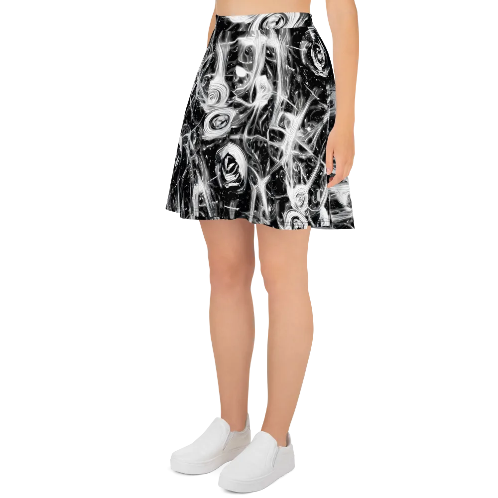 Monochrome Melt on Skater Skirt — Left