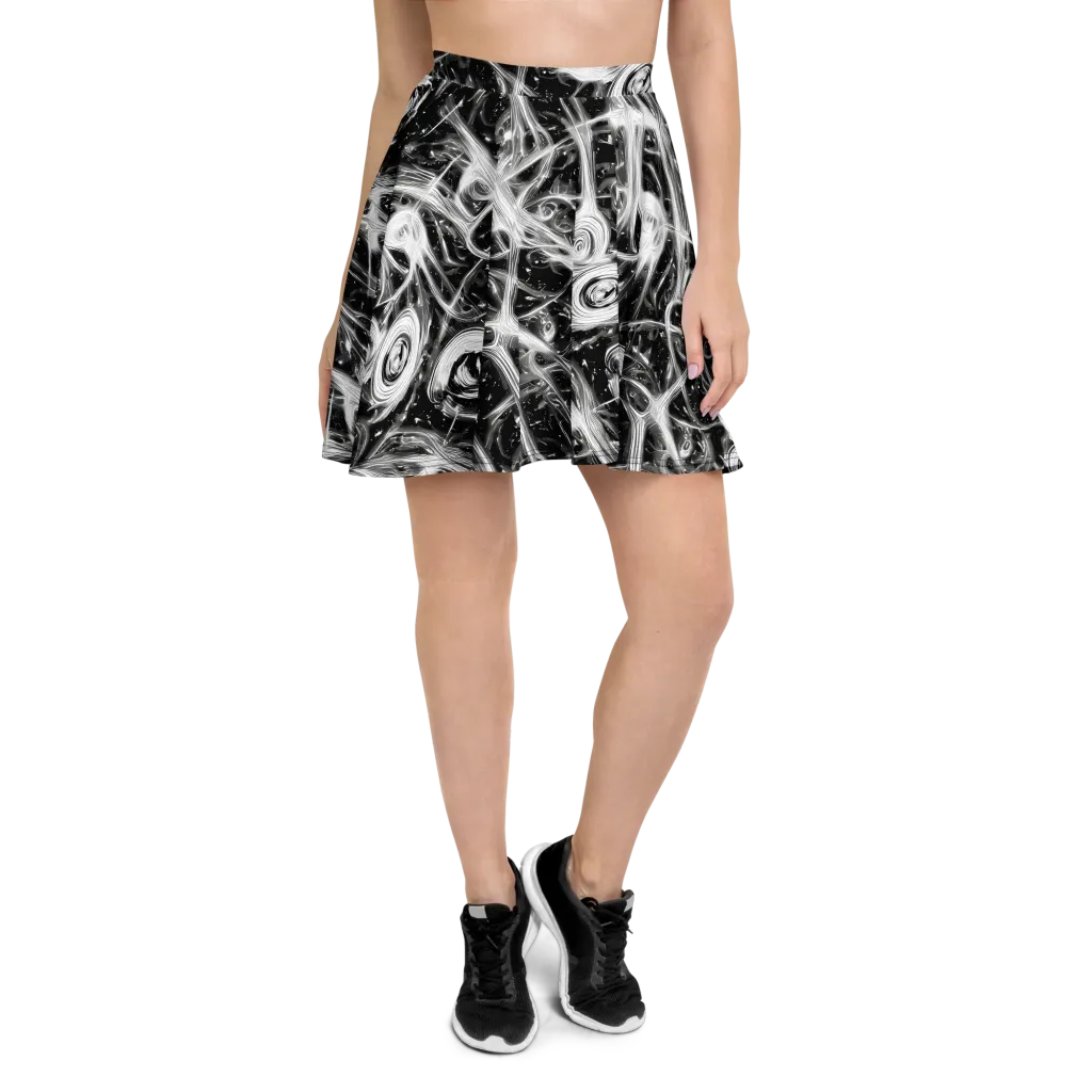 Monochrome Melt on Skater Skirt — Front