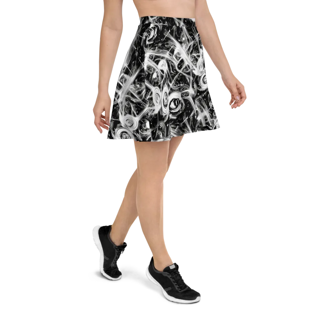 Monochrome Melt on Skater Skirt — Right
