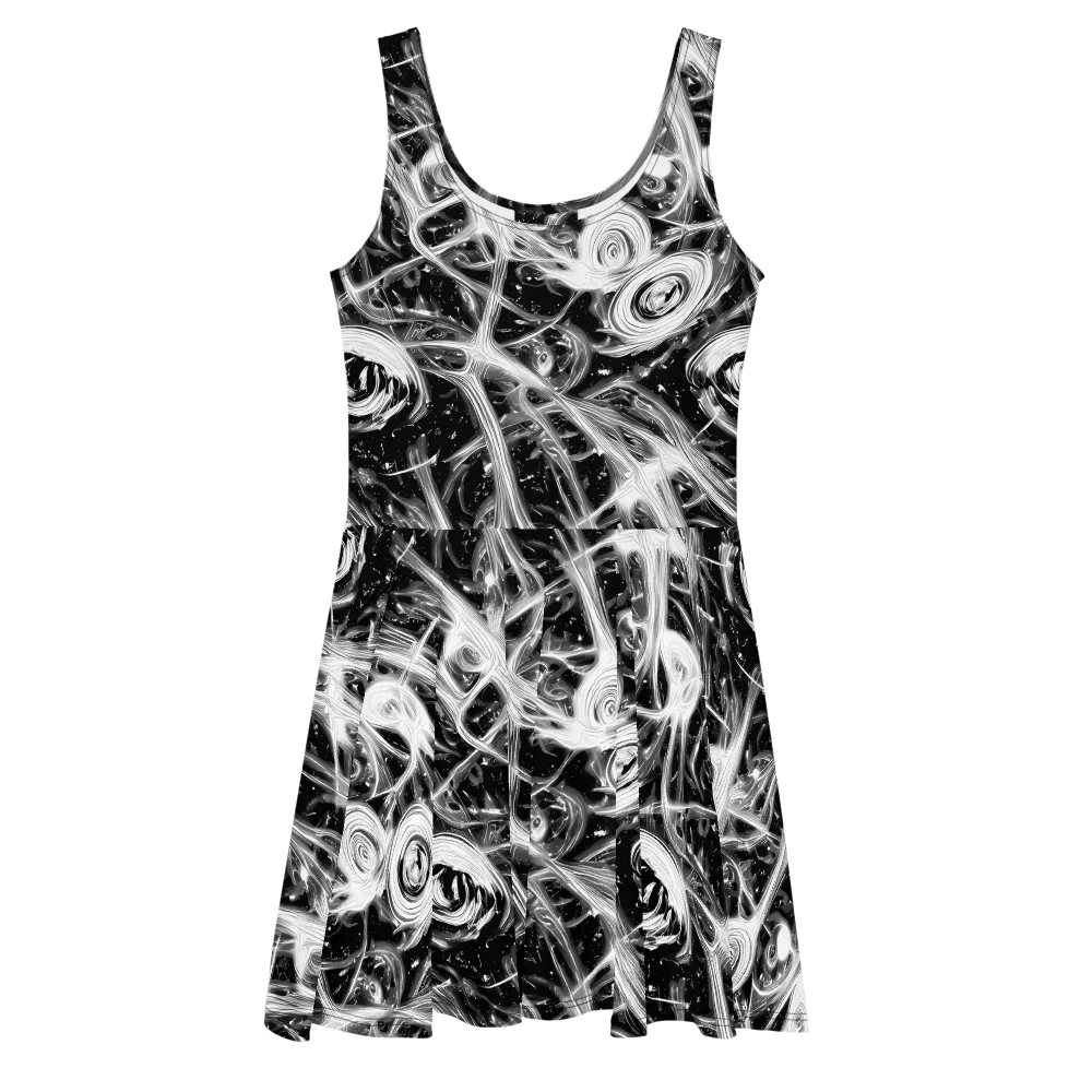 Monochrome Melt on Skater Dress — Front