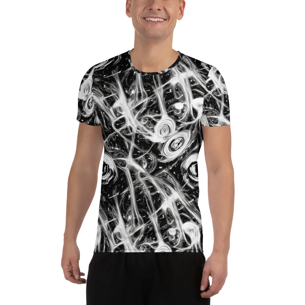 Monochrome Melt on Men's Athletic T-Shirt — Front