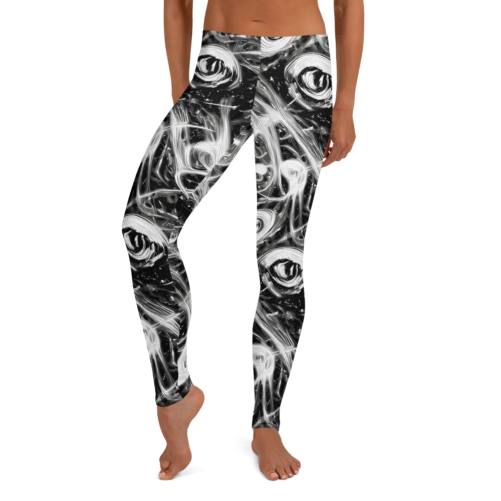 Monochrome Melt on Leggings — Front