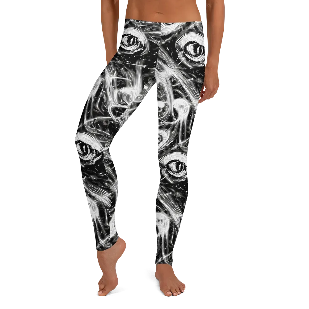 Monochrome Melt on Leggings — Front