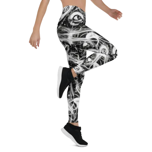 Monochrome Melt on a Leggings