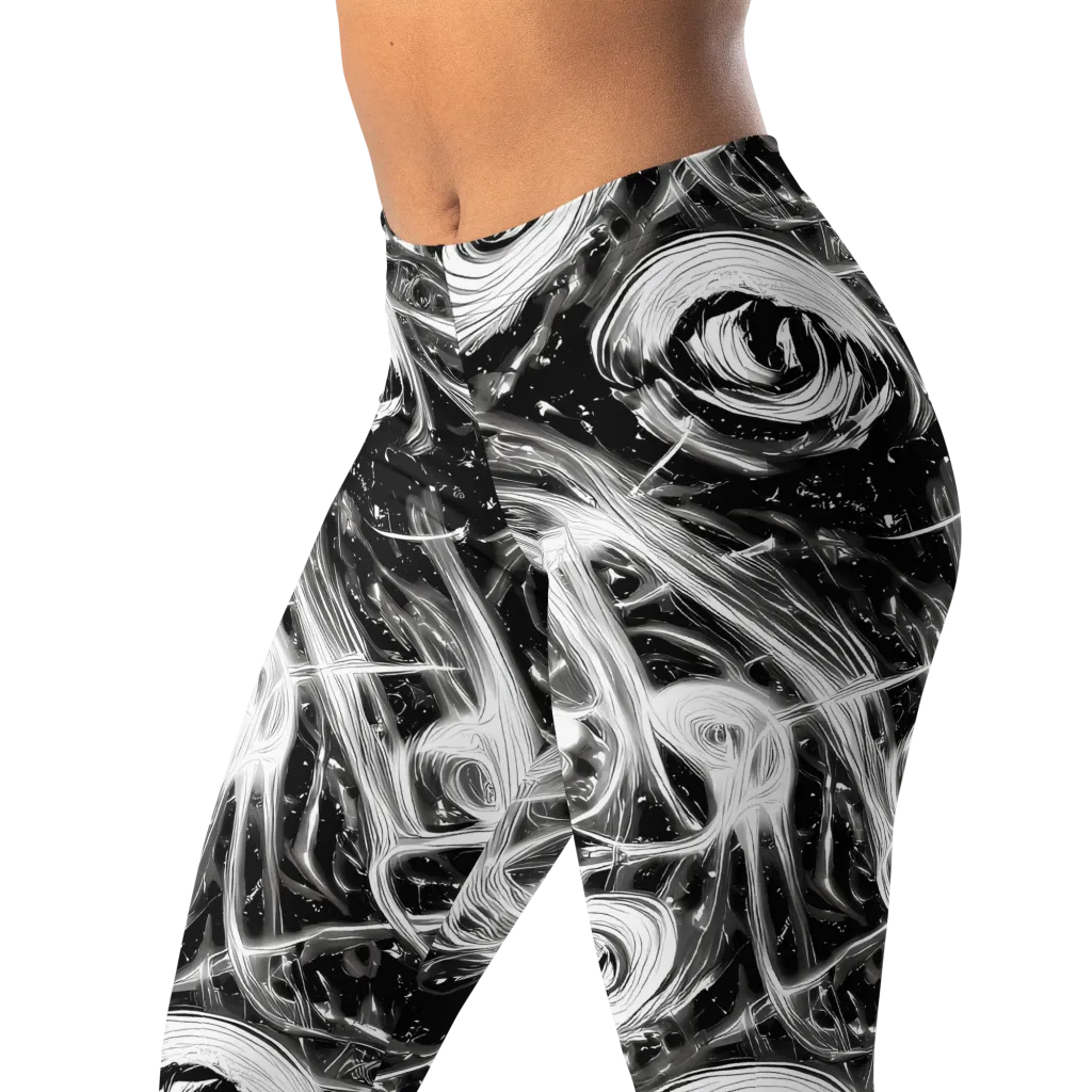 Monochrome Melt on Leggings — Left Front
