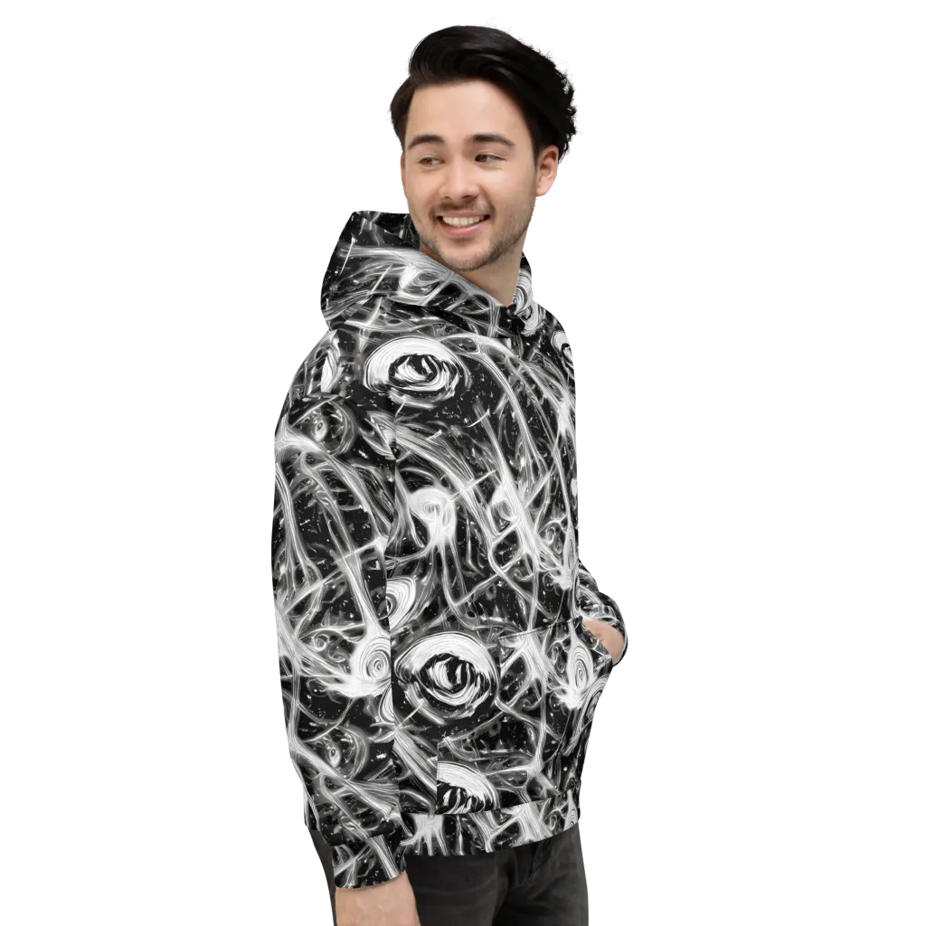 Monochrome Melt on Hoodie — Right