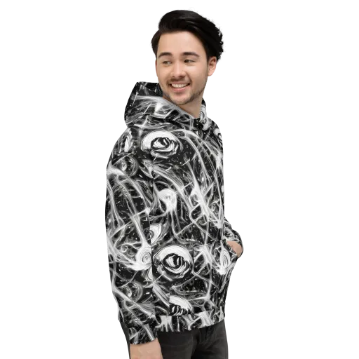 Monochrome Melt on a Hoodie