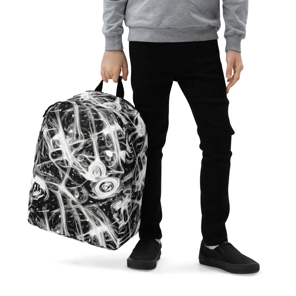 Monochrome Melt on Minimalist Backpack — Zoomed-in