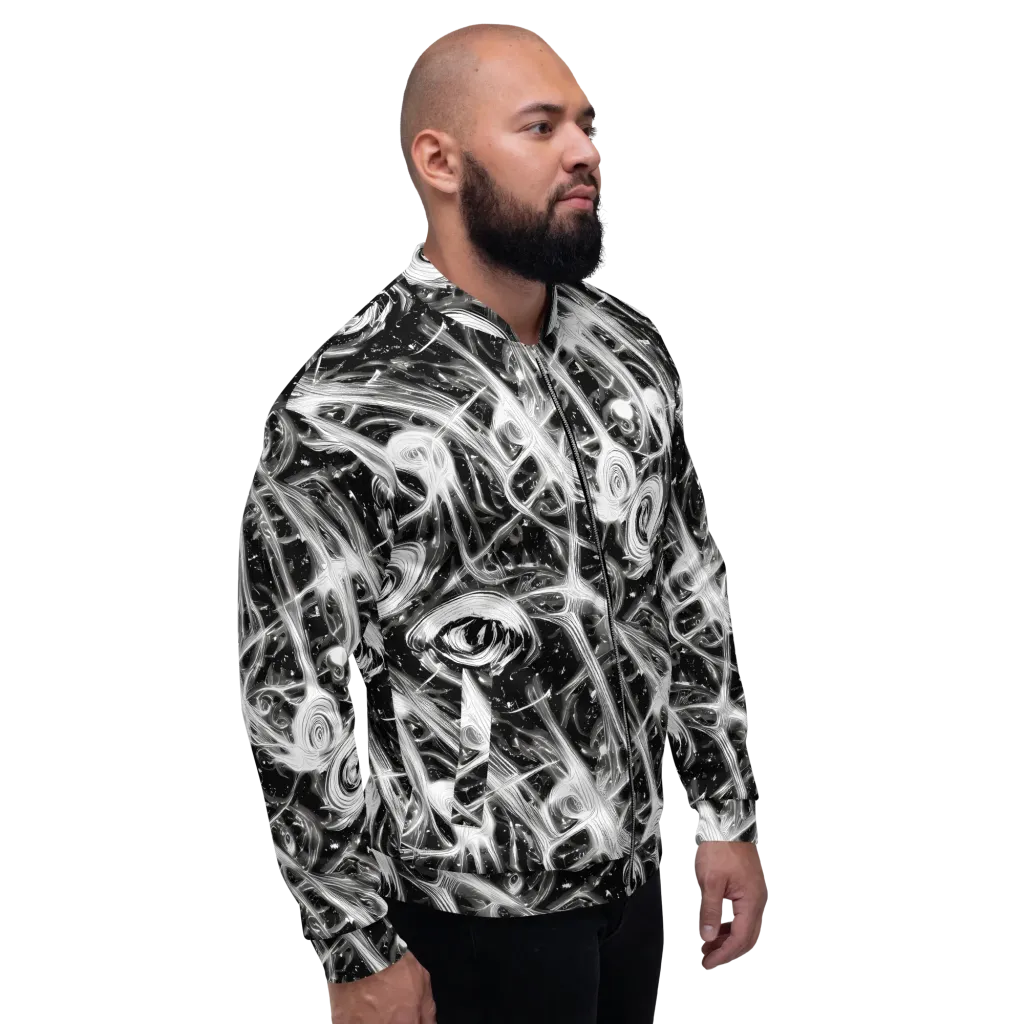 Monochrome Melt on Bomber Jacket — Right