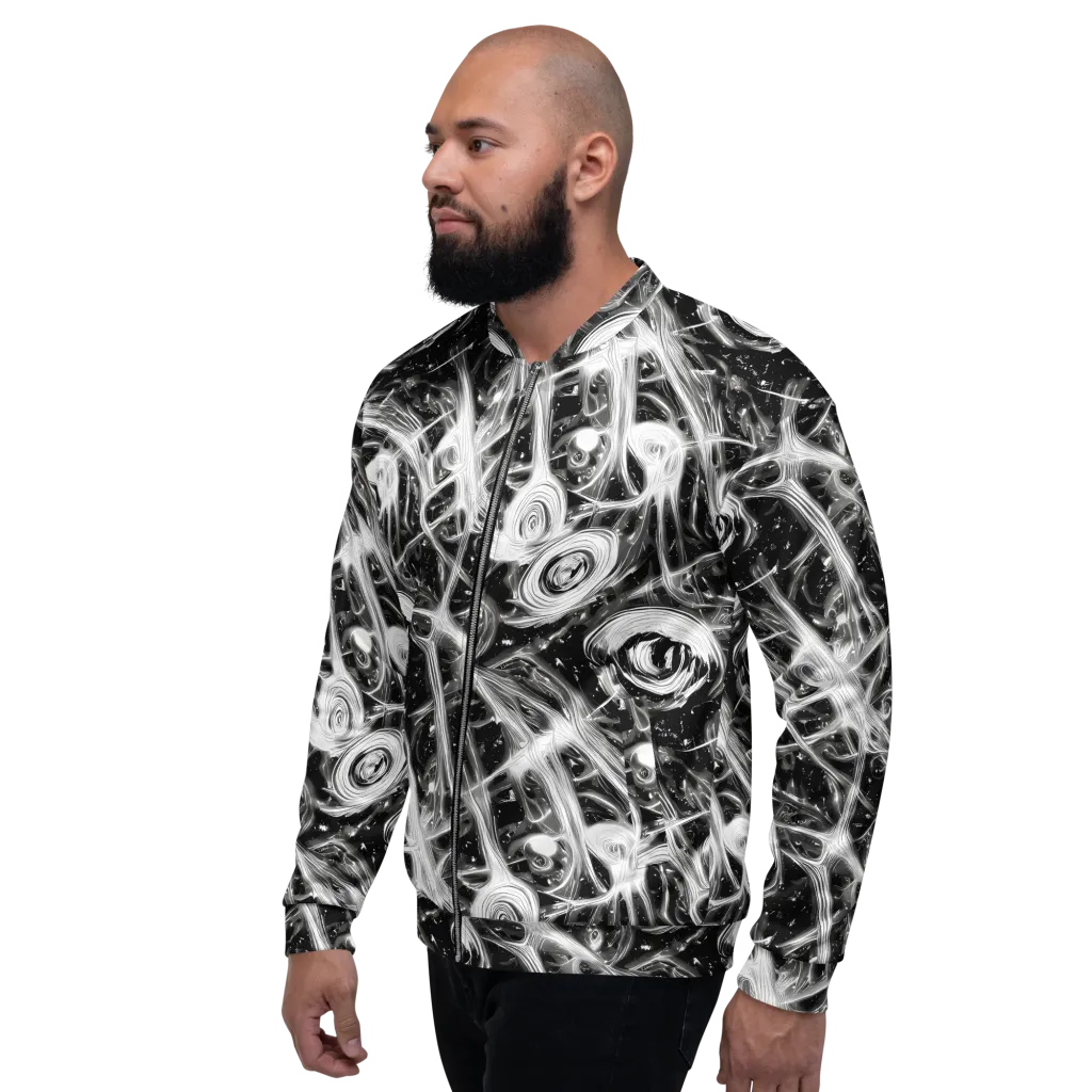 Monochrome Melt on Bomber Jacket — Left