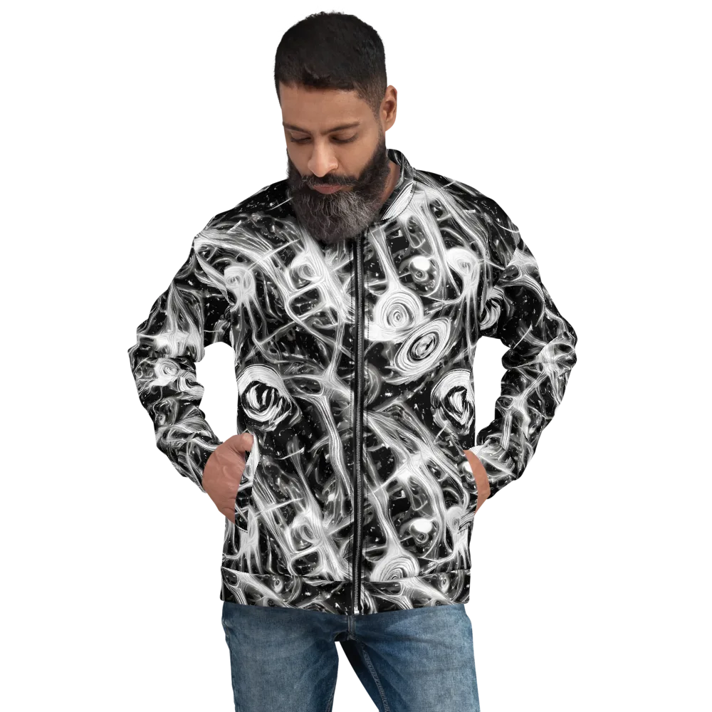 Monochrome Melt on Bomber Jacket — Front