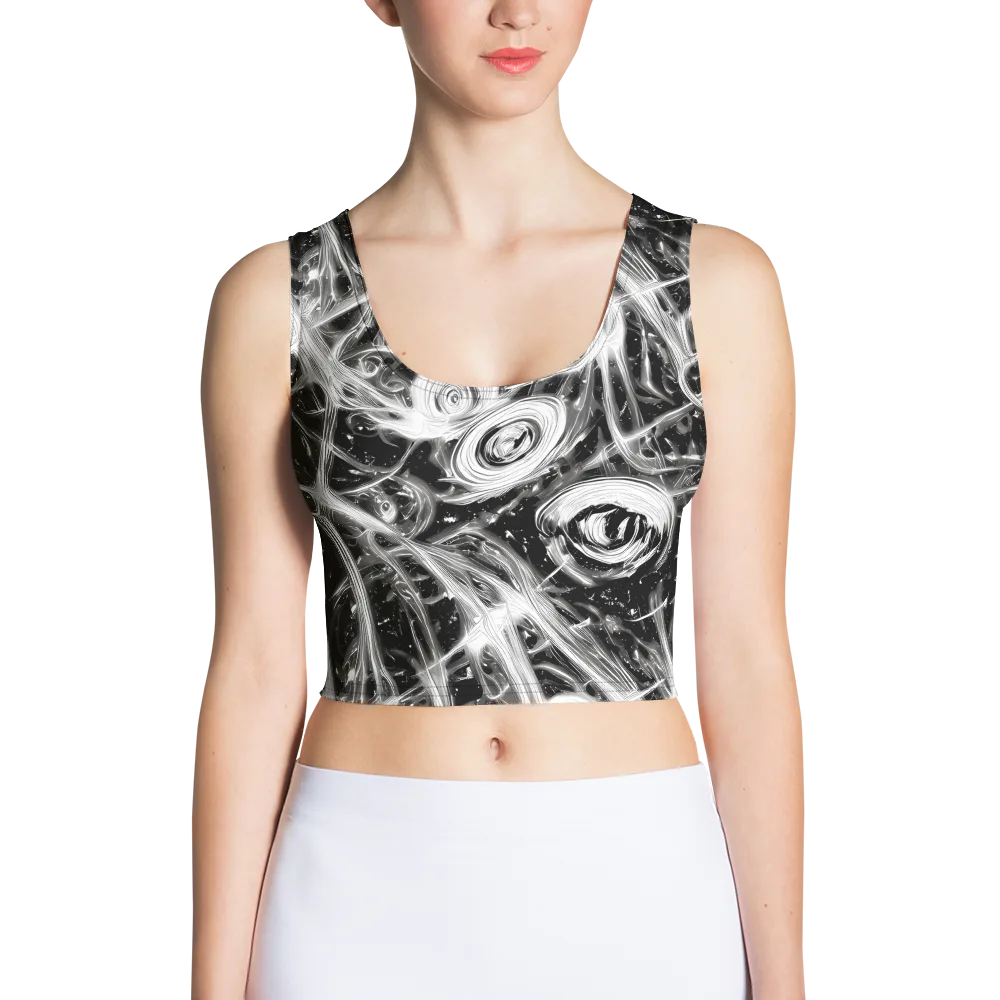 Monochrome Melt on Crop Top — Front