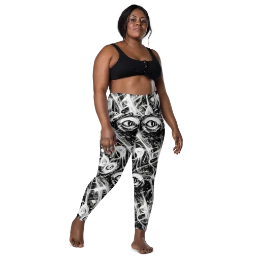 Monochrome Melt on a Leggings with Pockets