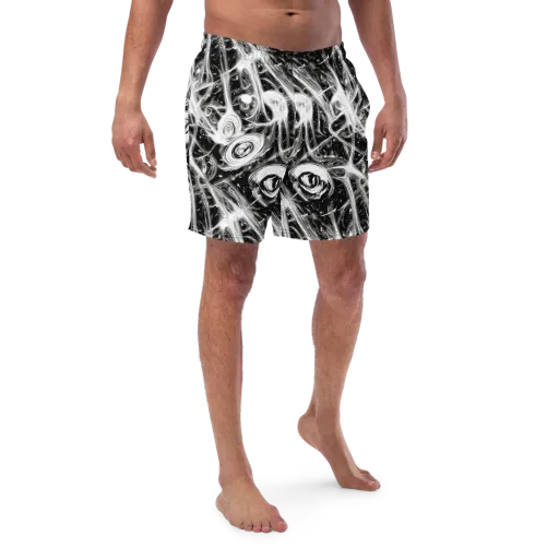 Monochrome Melt on a Swim Trunks