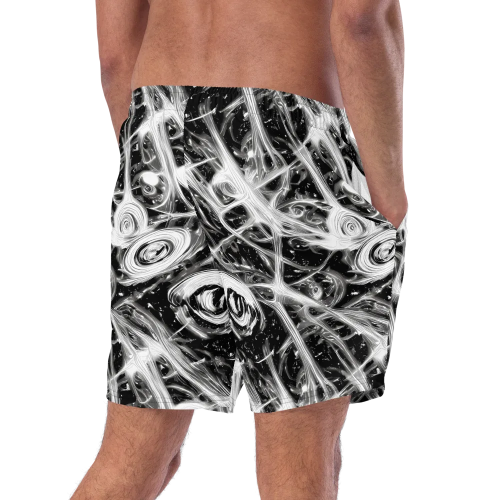 Monochrome Melt on Swim Trunks — Right Back