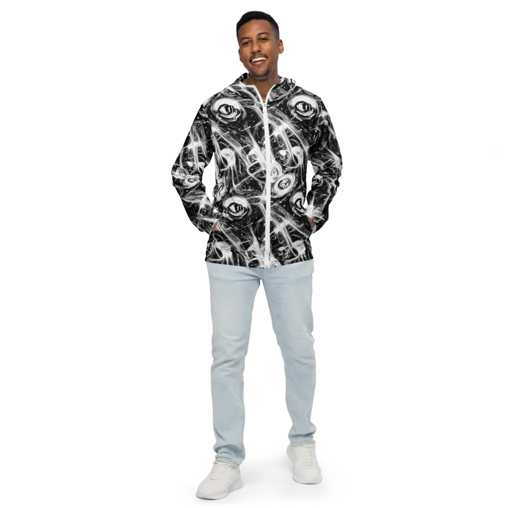 Monochrome Melt on Men's Windbreaker — Front