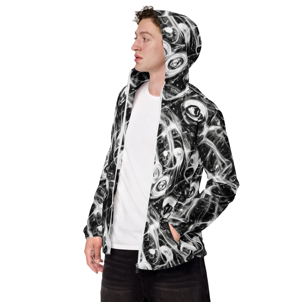 Monochrome Melt on Men's Windbreaker — Left Front