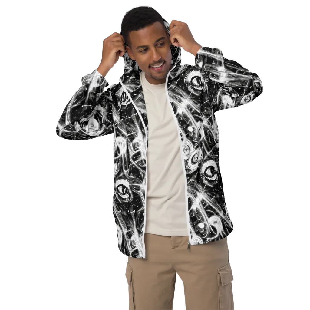 Monochrome Melt on Men's Windbreaker — Front