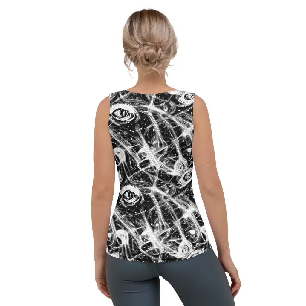 Monochrome Melt on Women's Tank Top — Back