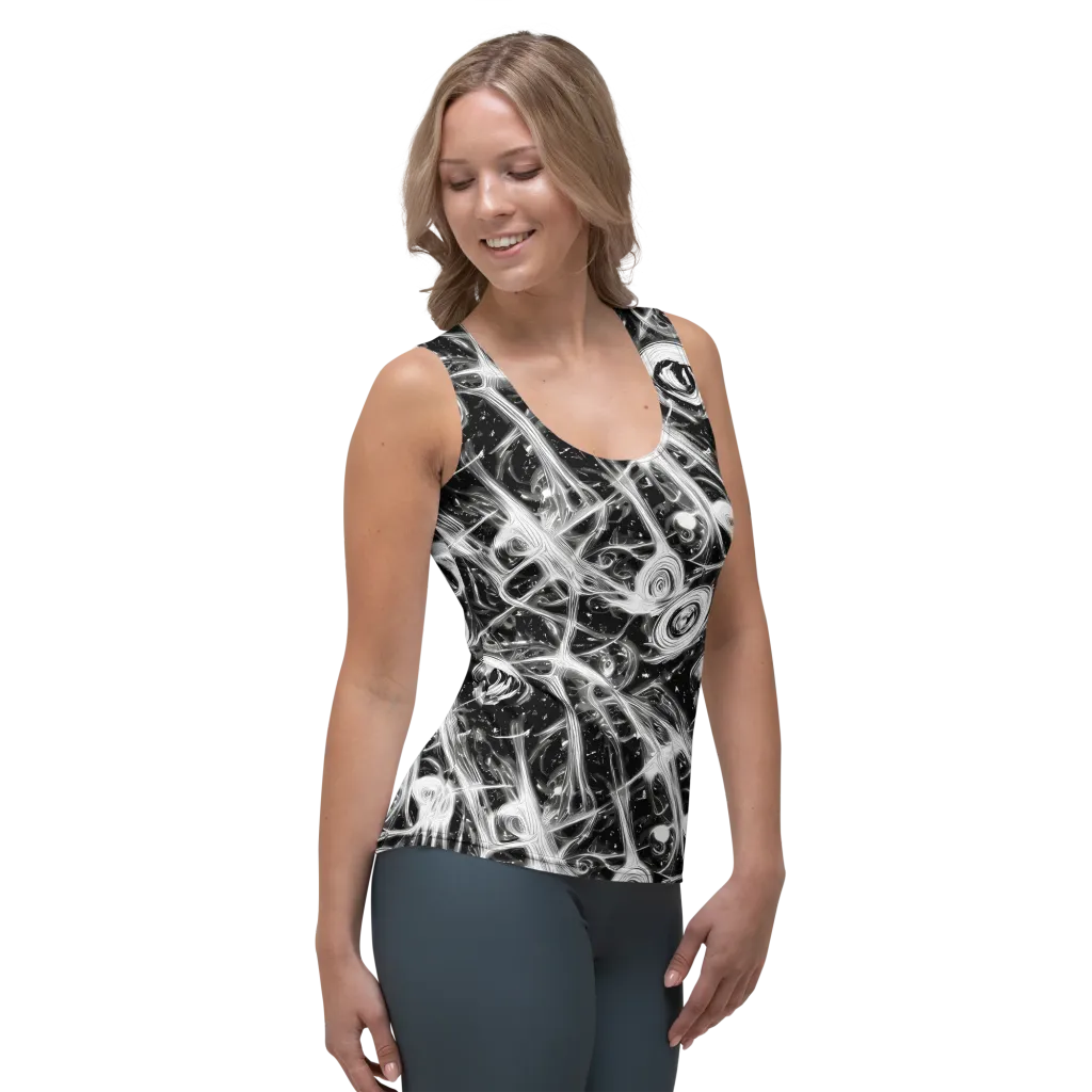 Monochrome Melt on Women's Tank Top — Right Front