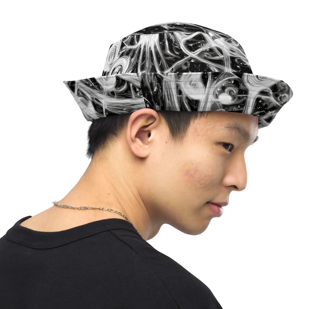 Monochrome Melt on Reversible Bucket Hat — Right Outside
