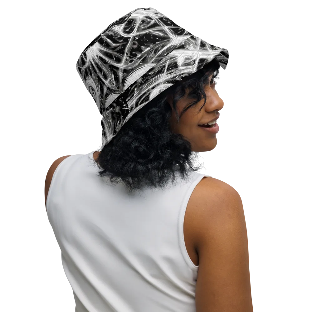 Monochrome Melt on Reversible Bucket Hat — Right Outside