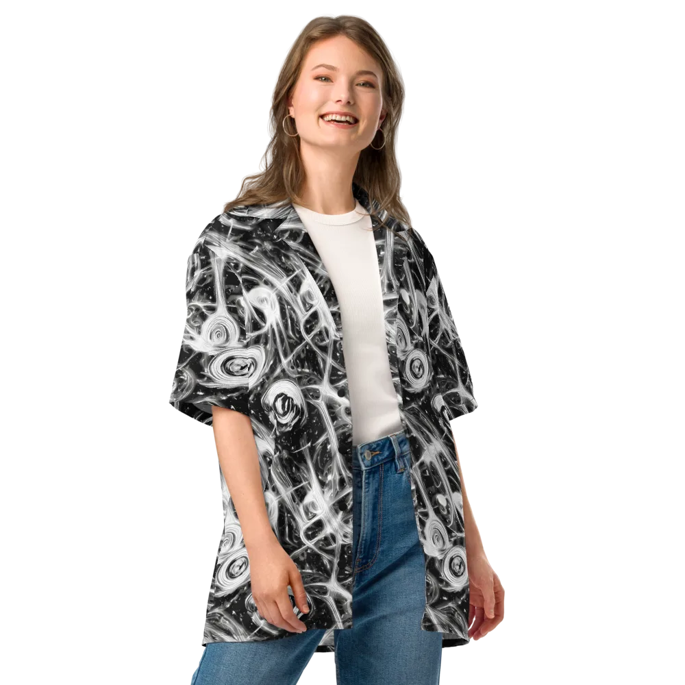 Monochrome Melt on Button Shirt — Front