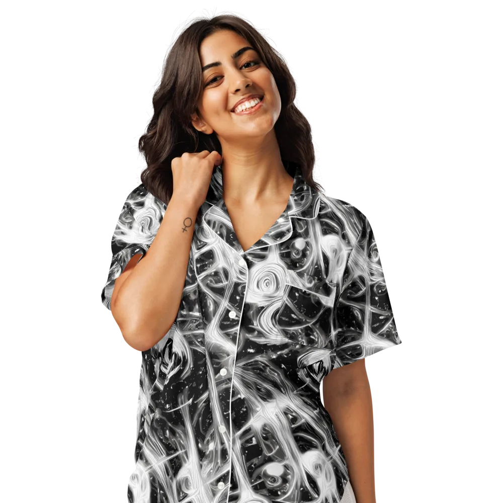 Monochrome Melt on Women's Short Sleeve Pajama Top — Front