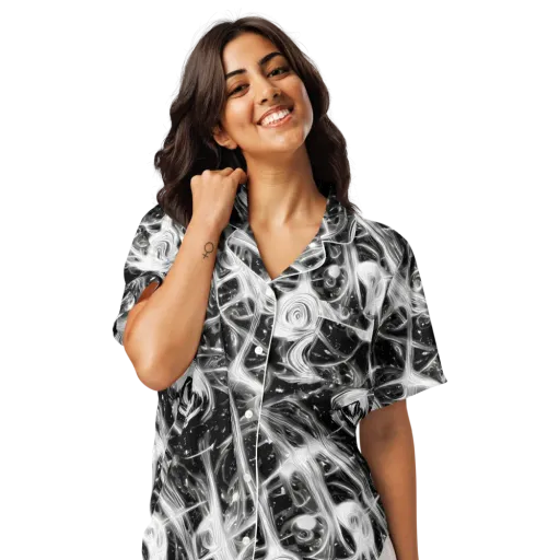 Monochrome Melt on a Women's Short Sleeve Pajama Top