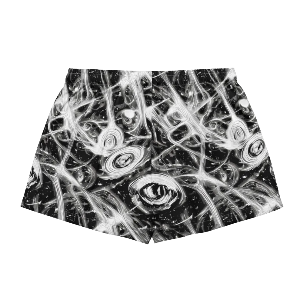 Monochrome Melt on Women's Pajama Shorts — Back