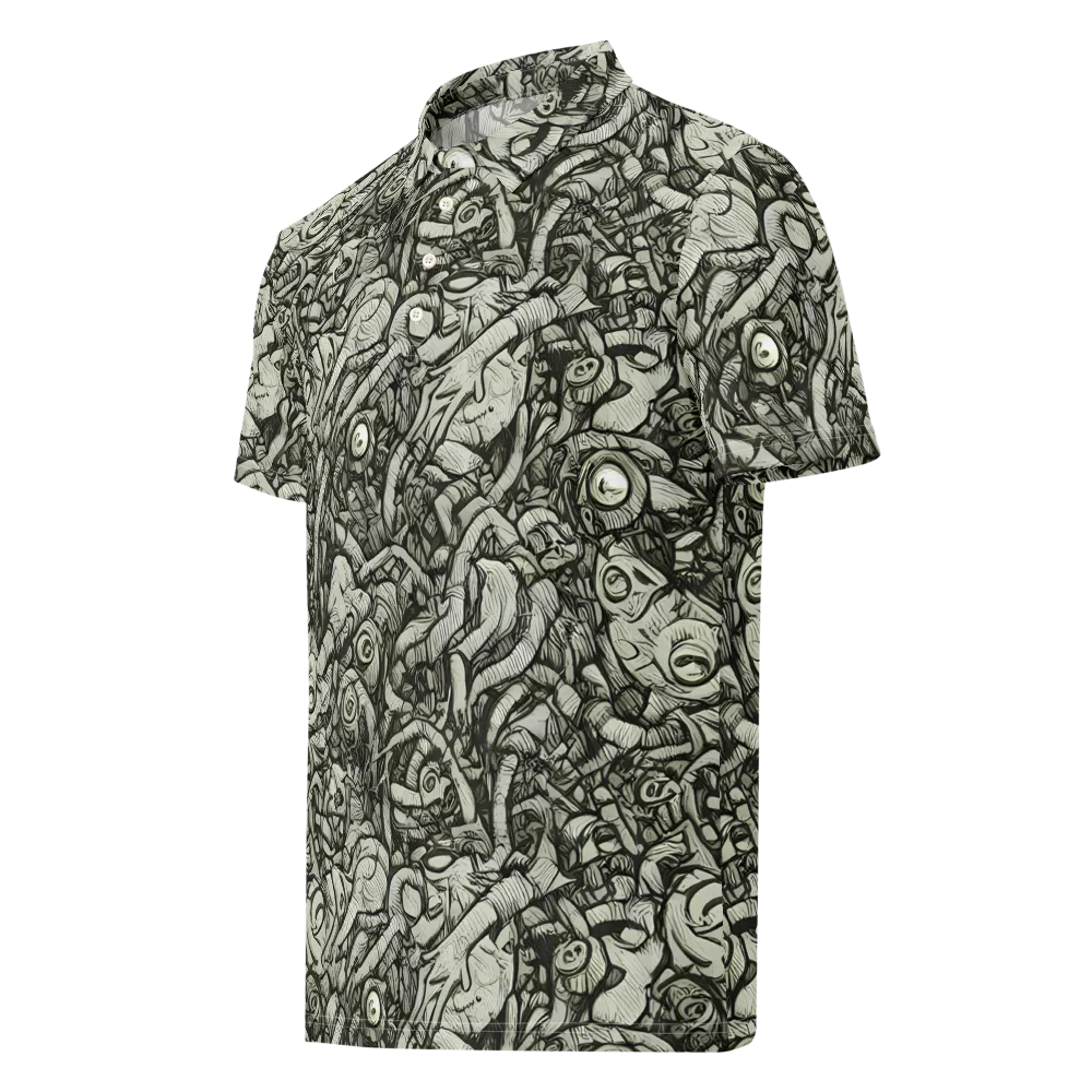 Inkwood Labyrinth on Men's Slim Fit Polo Shirt — Left Front