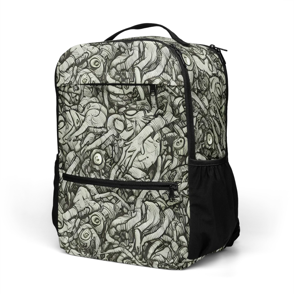 Inkwood Labyrinth on Utility Backpack — Left Front