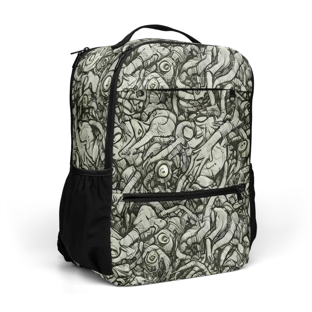 Inkwood Labyrinth on Utility Backpack — Right Front