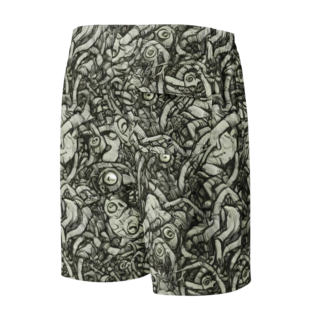 Inkwood Labyrinth on Men's Board Shorts — Back