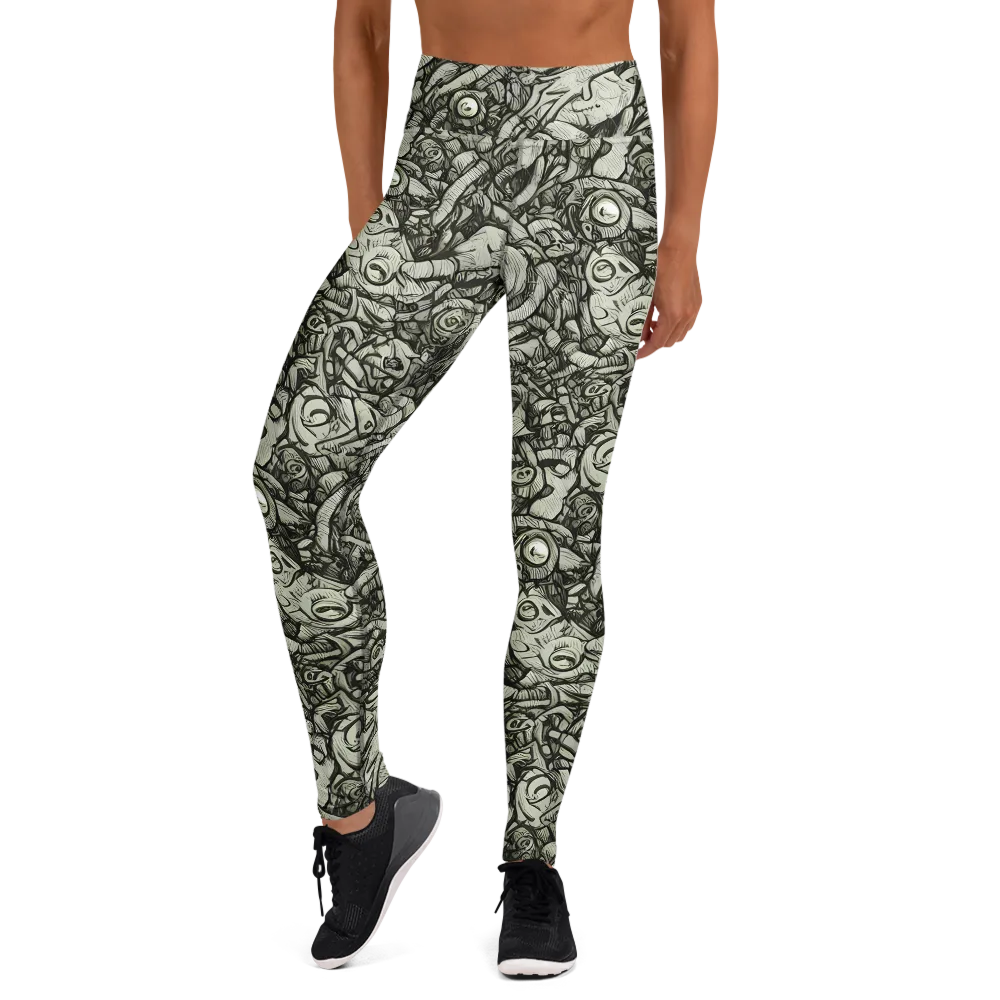 Inkwood Labyrinth on Yoga Leggings — Front
