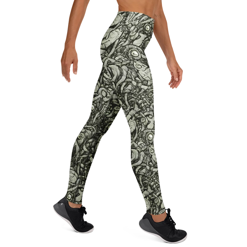Inkwood Labyrinth on Yoga Leggings — Right
