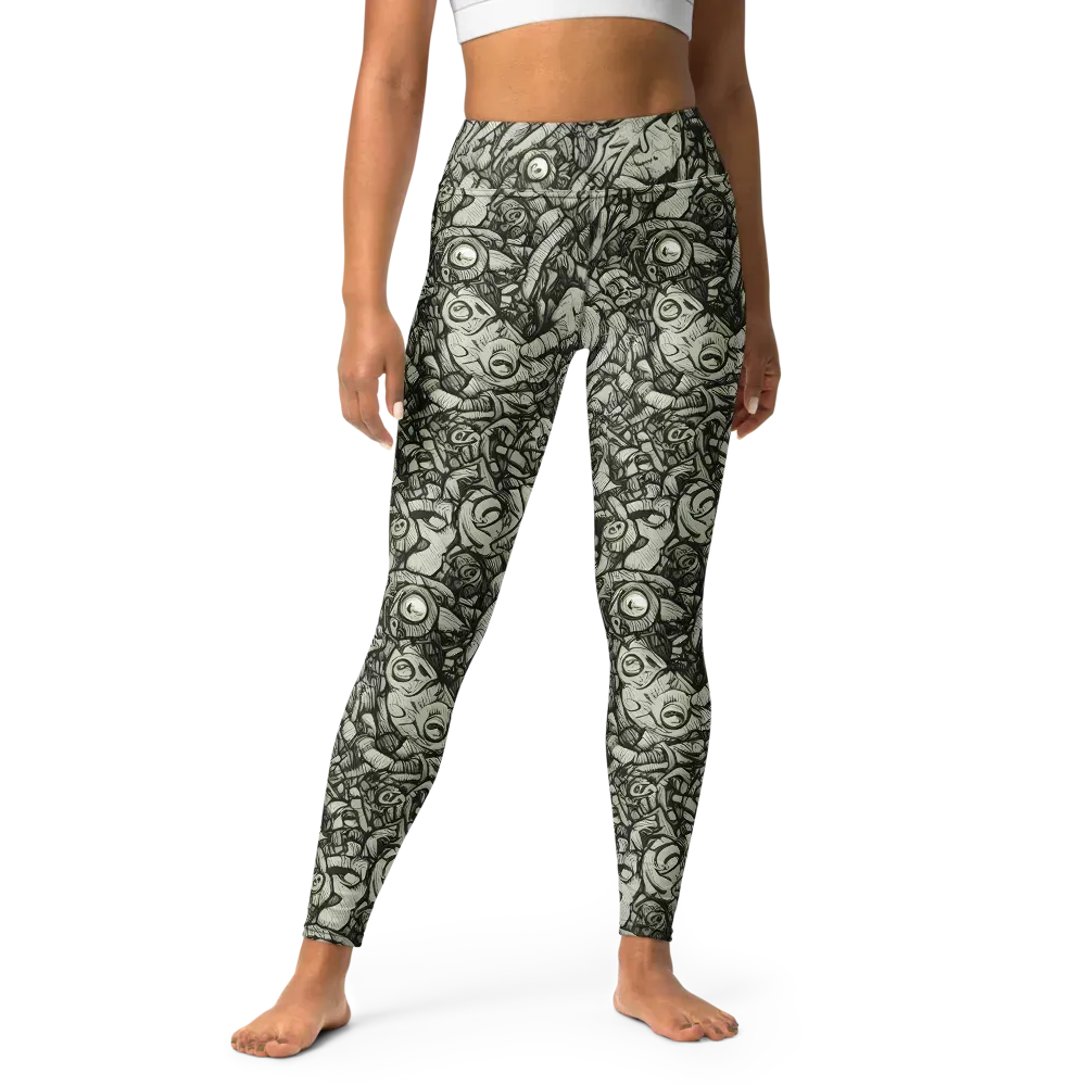 Inkwood Labyrinth on Yoga Leggings — Front