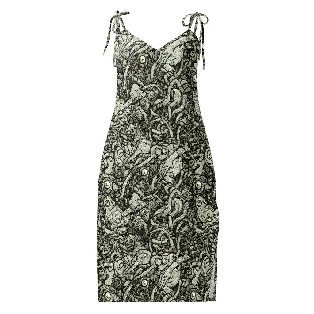 Inkwood Labyrinth on Slip Dress — Front