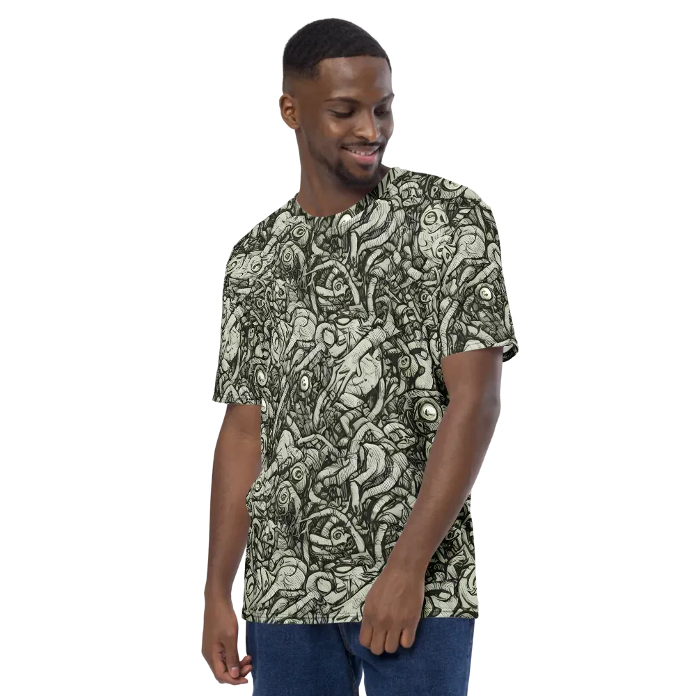 Inkwood Labyrinth on Men's Crew Neck T-Shirt — Left