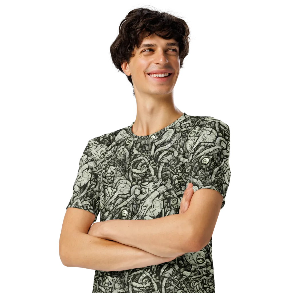 Inkwood Labyrinth on Men's Crew Neck T-Shirt — Left Front