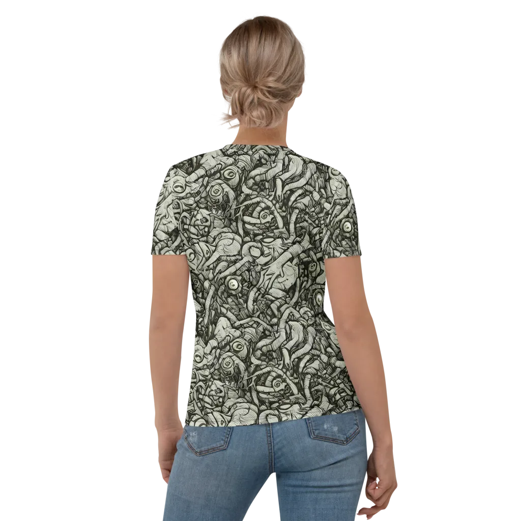 Inkwood Labyrinth on Women's Crew Neck T-Shirt — Back