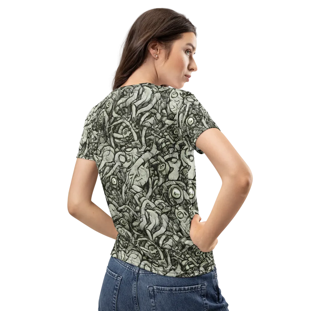 Inkwood Labyrinth on Women's Crew Neck T-Shirt — Back