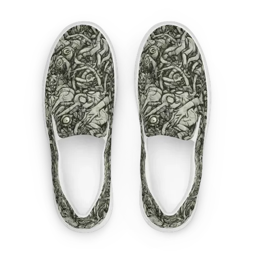 Inkwood Labyrinth on a Women's Slip-On Canvas Shoes