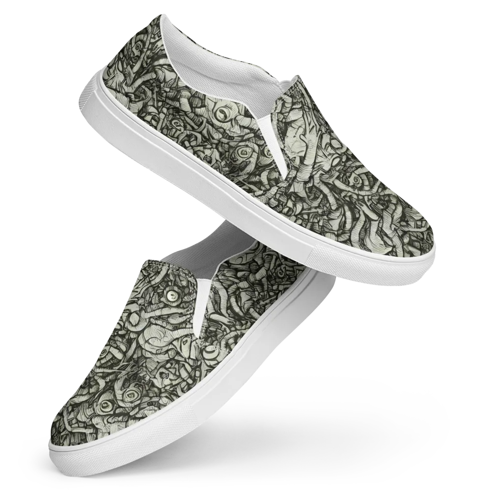 Inkwood Labyrinth on Women's Slip-On Canvas Shoes — Front