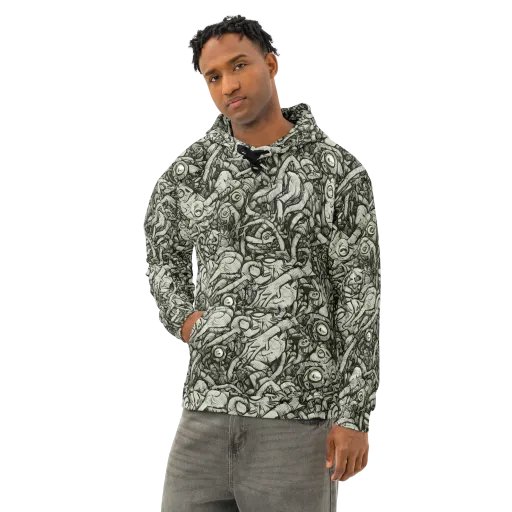 Inkwood Labyrinth on a Cotton Hoodie