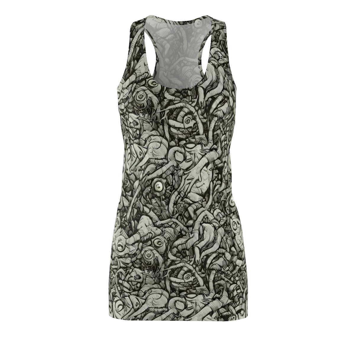 Inkwood Labyrinth on Racerback Dress — Front