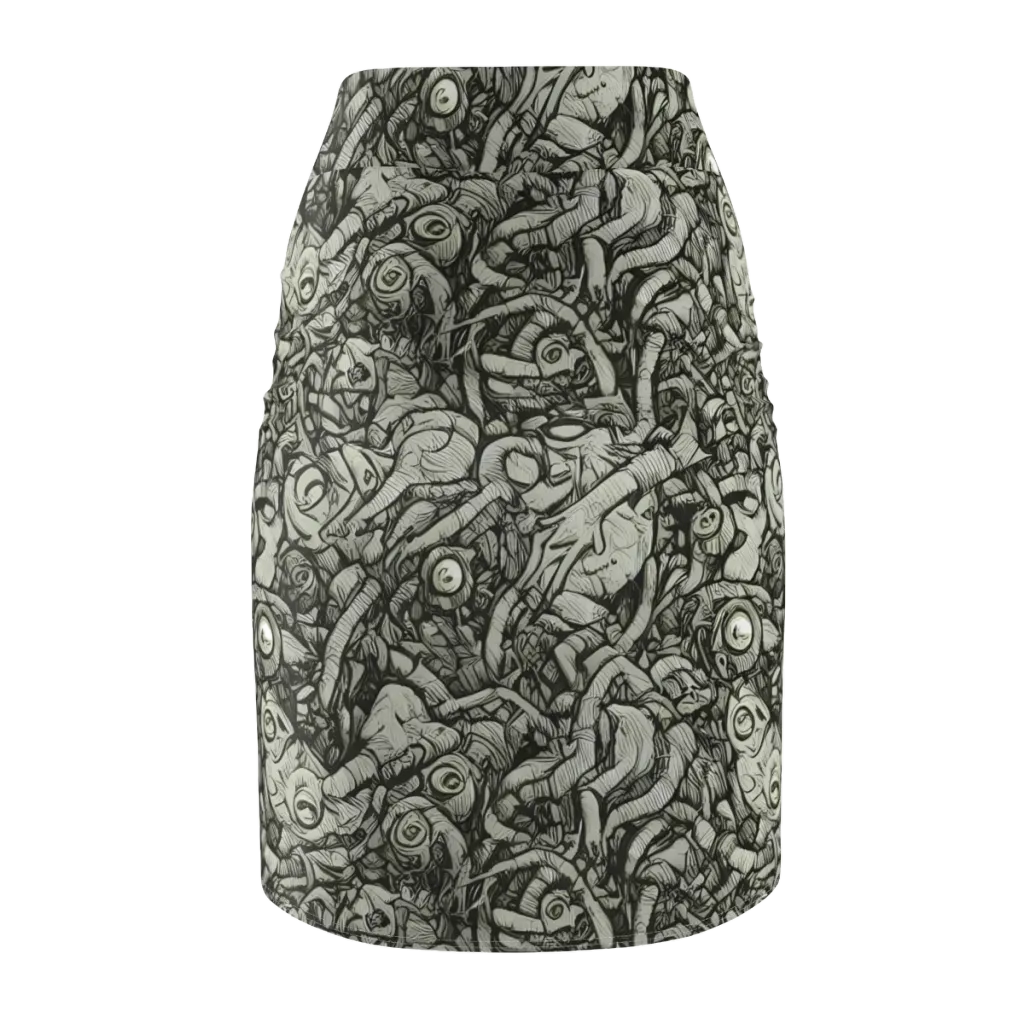 Inkwood Labyrinth on Pencil Skirt — Back