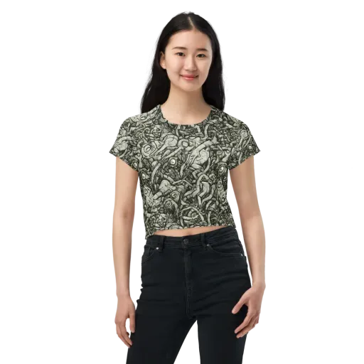 Inkwood Labyrinth on a Crop Tee