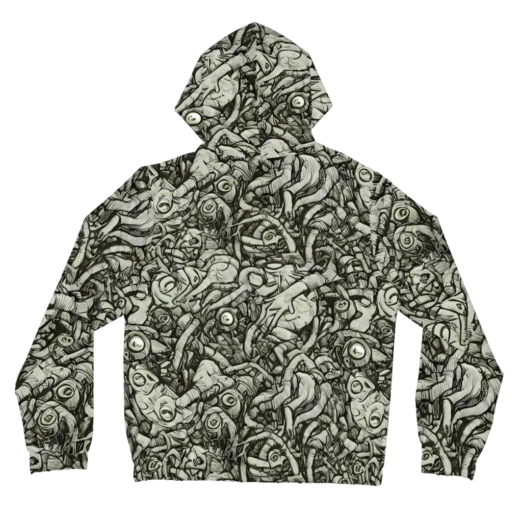 Inkwood Labyrinth on Women's Full-Zip Hoodie — Back